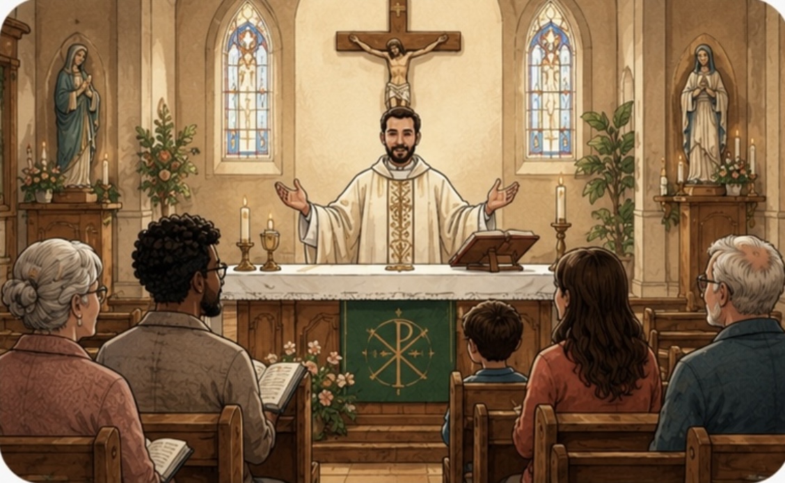 Illustration pour Messe